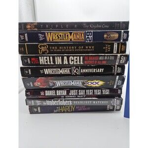 WWE DVD‎ Lot WrestleMania Undertaker Jeff Hardy Daniel Bryan Triple H 10...